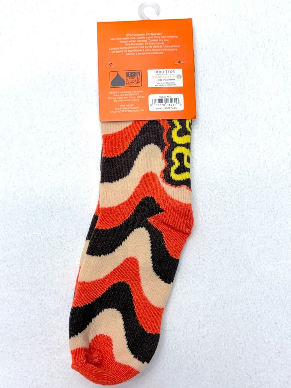 Reese's Peanut Butter Cup Kids Socks NWT Novelty Crew Size 9 3.5